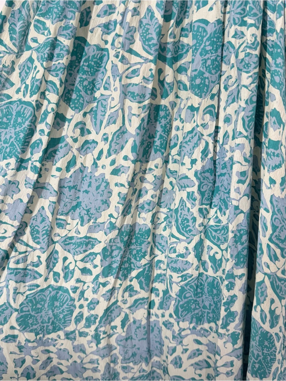 Natalie Martin Marlien Dress Geranium Print Jade  Floral Tassel Split Neck S - Picture 5 of 7